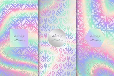 The holographic backs collection Stock Illustration