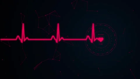 Holographic Bio-Telemetry Pulse Interface Chroma Key Green Screen 4K Stock Footage 343698248