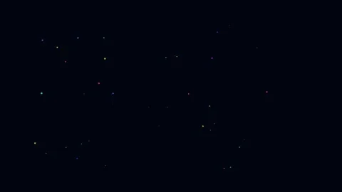 Holographic Brain - Glowing Particles Floating in Dark Space Animation Stock Footage 340364512