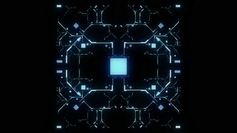 Holographic card. The input is allowed. The final load. The flashing chip Stock Footage 94149628