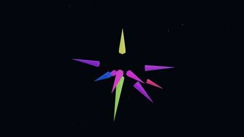 Holographic Crystal Cluster 4K Stock Footage 338382709