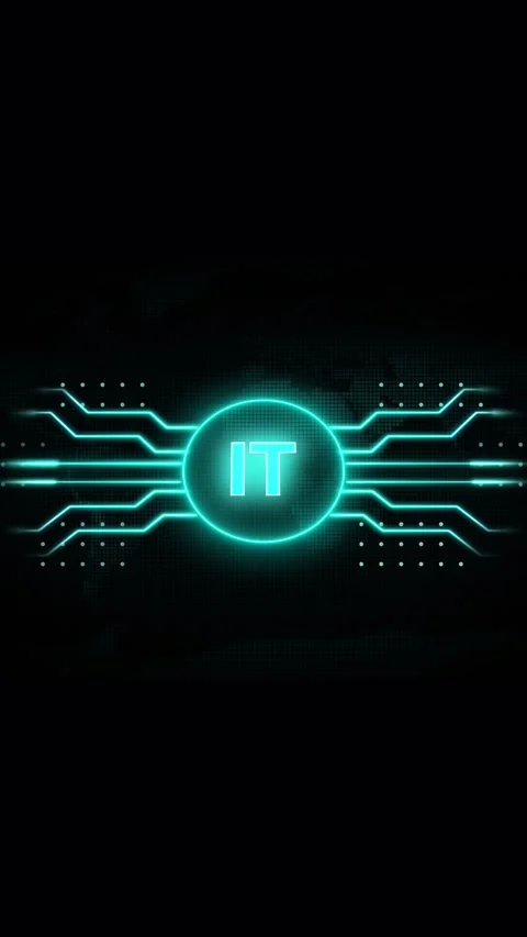 Holographic cyan IT icon with network lines on global map. IT icon technolo.. Stock Footage 344841985