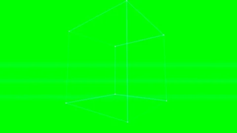 Holographic Data Cube Animated Business Data Motion Graphic Stock Footage 341838741
