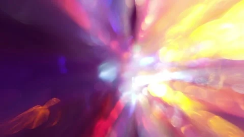 Holographic diffraction effect, refracted rainbow light patterns Stock Footage 306825237