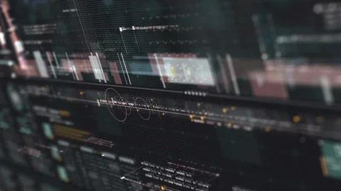 Holographic Display of Advance DNA Sequence Analysis Video stock 129477439