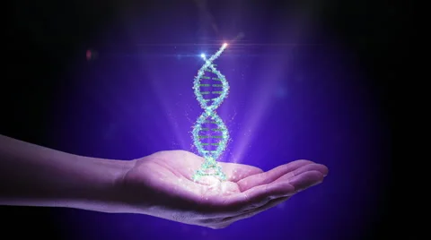 Holographic DNA concept animation Video stock 44167256