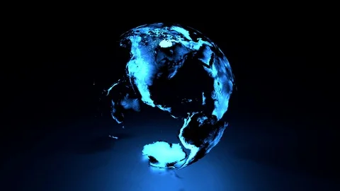 Holographic Earth Stock Footage 104461194