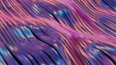 Holographic elements creating motion and energy, with lines bursting from a c 库存插图