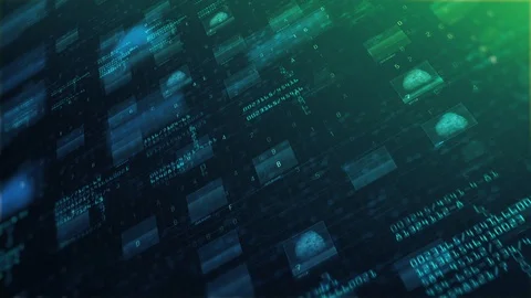 Holographic Finger Print Database Video stock 90071104