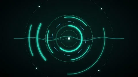 Holographic floating interface with halo ring dashboard Video stock 339322412