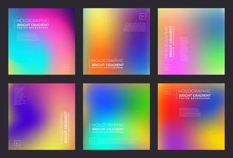 Holographic fluid bright gradient Stock Illustration