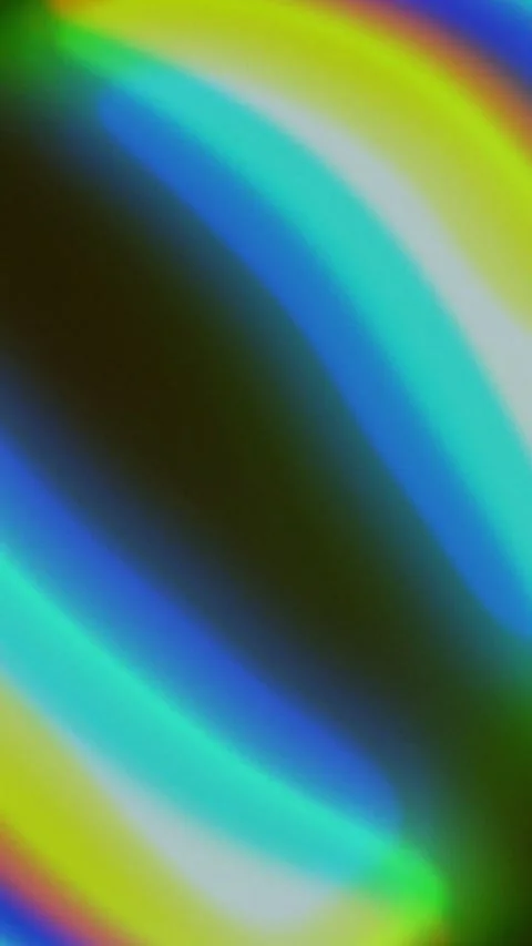Holographic Fluid Neon Gradient Waves Animation Stock Footage 343670909