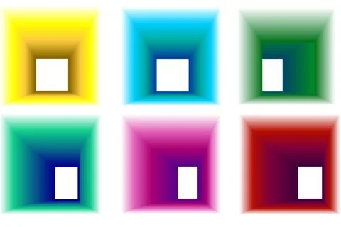 Holographic Gradient Blur Set Illustrazione stock