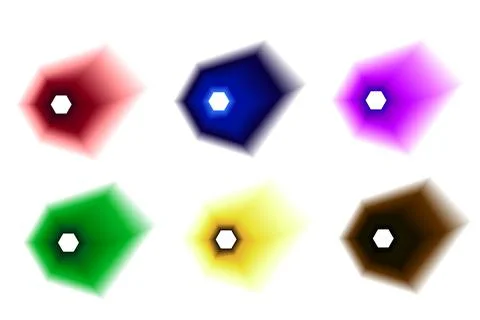 Holographic Gradient Blur Set Illustrazione stock