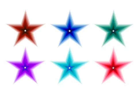 Holographic Gradient Blur Set Illustrazione stock