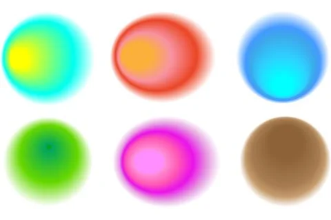 Holographic Gradient Blur Set Illustrazione stock