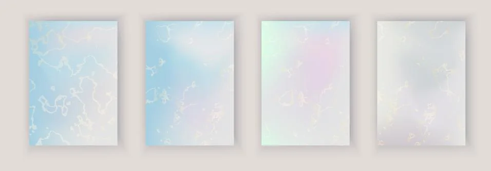 Holographic gradient mesh background with marble stains. Template for banner Stock Illustration