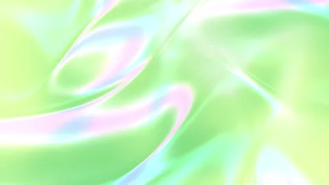 Holographic Green Liquid Waves Abstract Fluid Motion Loop Background 4K Stock Footage 345635616