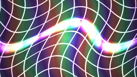 Holographic grid pattern with rainbow effect. Stock Footage 335962607