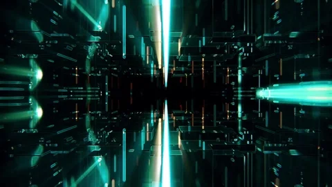 Holographic Hallway Stock Footage 85152409