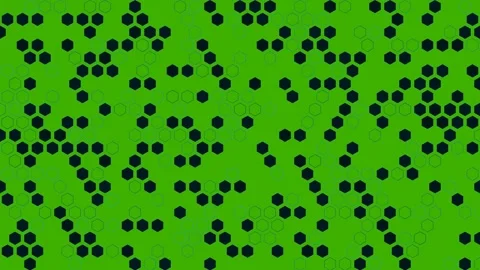 Holographic hex grid on green screen overlay 4K Vídeos de archivo 336513695