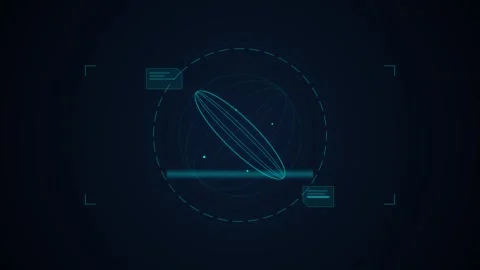 Holographic HUD interface with rotating wireframe globe and digital data pa.. Stock Footage 346611879