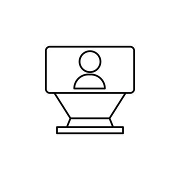 Holographic image icon. Element of artificial intelligence icon for mobile Stock Illustration
