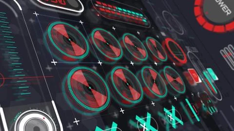 Holographic interface panel (view 1) イラスト素材