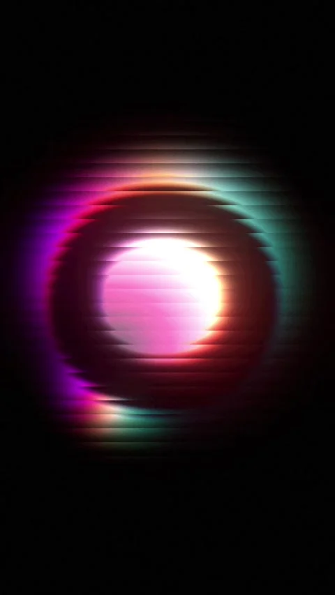 Holographic Interlaced Light Orb Loop Stock Footage 341424573