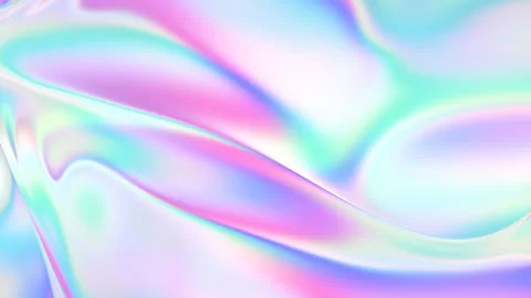 Holographic Iridescent Liquid Flow Background Loop Stock Footage 321683431