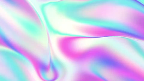 Holographic Iridescent Liquid Gradient Background – Soft Pastel Abstract Waves Video stock 347472510