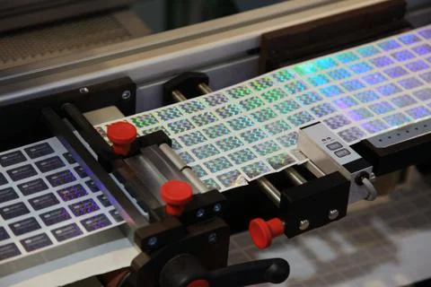 Holographic labels Foto stock