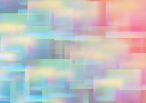 Holographic light foil gradient squares blurred texture abstract background Stock Illustration