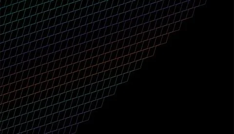 Holographic linear geometric grid abstract tech background Stock Illustration