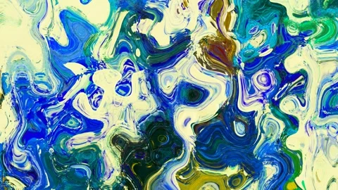 Holographic Liquid Background. Fluid Flowing Waves Abstract Video Animation. Stock Footage 304312007