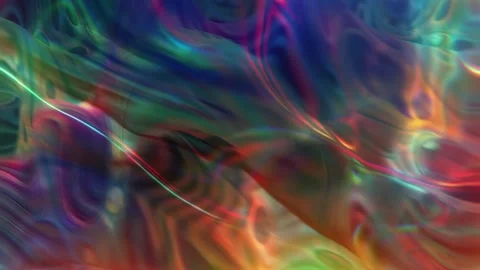 Holographic Liquid Wave Abstract VJ Background Stock Footage 336852880