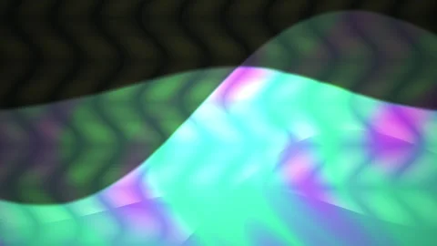 Holographic material with wavy surface and colorful pattern. Stock Footage 335531507