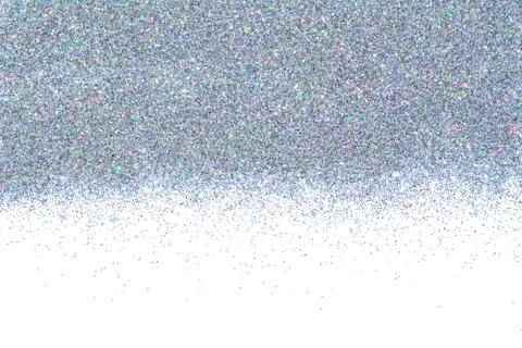 Holographic multicolor chrome border. Sequins powder. Colored glitter Stock Photos