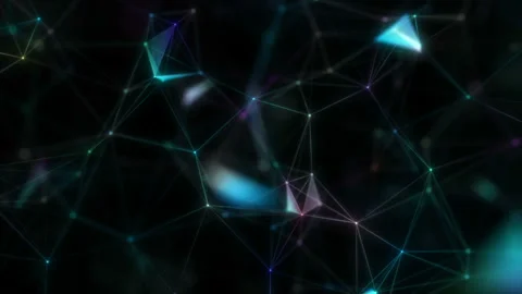 Holographic network. The elements of the system interacting with each other. Stock Footage 110881376