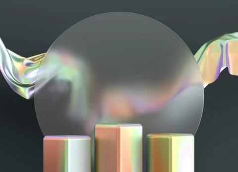 Holographic object podium platform for product showcase 3d render Stock Illustration