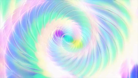 Holographic Pastel Spiral Loop Motion Background Abstract Iridescent Vortex Stock Footage 339001179