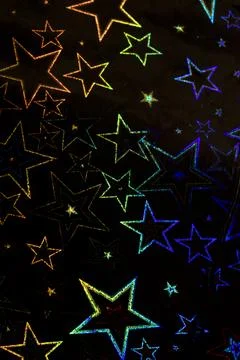 Holographic Pattern Shiny Sci-Fi Background Rainbow Colours Foto stock