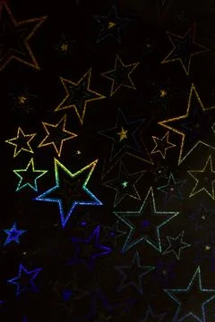 Holographic Pattern Shiny Sci-Fi Background Rainbow Colours Stock Photos