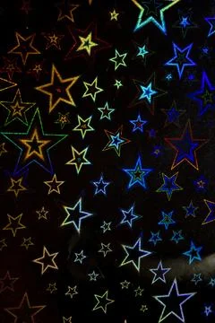 Holographic Pattern Shiny Sci-Fi Background Rainbow Colours Stock Photos