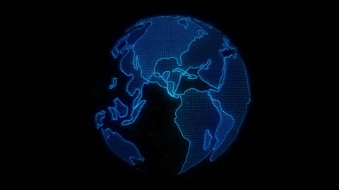 Holographic planet Stock Footage 148895530
