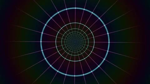 Holographic polygon tunnel motion background for live 스톡 동영상 341525964