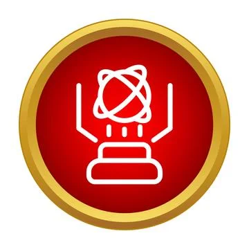 Holographic projector displaying virtual global technology icon イラスト素材
