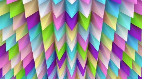Holographic pyramids background. 3d multicolor spikes abstract. Stock-Illustration