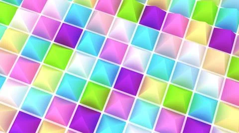 Holographic pyramids background. 3d multicolor spikes abstract. Stock-Illustration