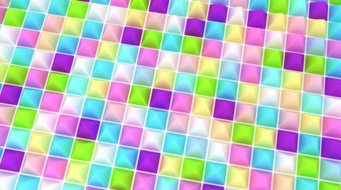 Holographic pyramids background. 3d multicolor spikes abstract. Stock-Illustration